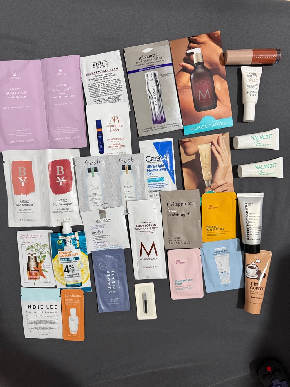 Assorted Skincare Sample Set – Mixed Brands, Gray